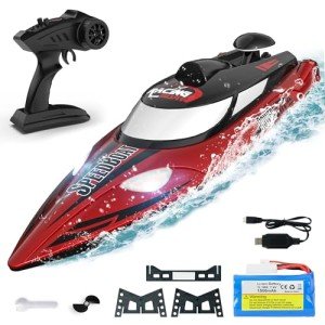 BEZGAR 18" High-Speed RC Boat for Kids & Adults