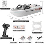 Hitish RC Racing Boat with 2 Batteries
