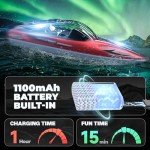 BEZGAR 14" Fast RC Boat for Kids & Adults