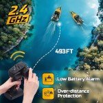 DEERC Fast Brushless RC Racing Boat with LED