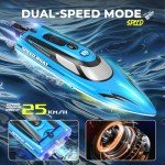 BEZGAR Waterproof RC Speed Boat for Kids & Adults