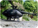 Matte Black MD500 C189 RC Helicopter with Dual Batteries