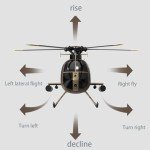 Matte Black MD500 C189 RC Helicopter with Dual Batteries