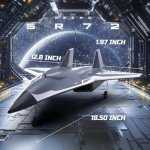 DEERC 4-Channel Aerobatic RC Plane with Twin Fans