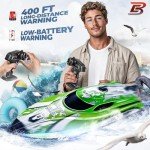 BEZGAR 12-Inch Fast RC Boat for Kids & Adults