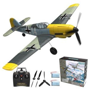 GLUISEUR RC Plane 4 Channel Remote Control Airplane - Ready to Fly BF-109 RC Airplane for Beginners Adult with Xpilot Stabilization System & One Key Aerobatic