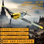 GLUISEUR RC Plane 4 Channel Remote Control Airplane - Ready to Fly BF-109 RC Airplane for Beginners Adult with Xpilot Stabilization System & One Key Aerobatic