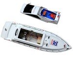 POCO DIVO Atlantic Yacht Luxury Modern Cruise 28" RC Model Boat Radio Remote Control Speed Watercraft Racing Ship, Blue