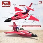 Rumdout RC Plane for Water Land & Air, Amphibious Tri-Phibian Aircraft, 6CH brushless Powered RC Airplane That can Fly Against The Wind, 2.4GHz RTF Airplane (Black)