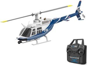 FLYCOLOR C138 RC Helicopter 2.4G 6CH 6-Axis Gyro Altitude Hold 1/33 Remote Control Plane Ready to Fly RTF(Blue-White)