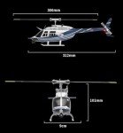 FLYCOLOR C138 RC Helicopter 2.4G 6CH 6-Axis Gyro Altitude Hold 1/33 Remote Control Plane Ready to Fly RTF(Blue-White)