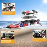 VOLANTEXRC Brushless RC Boats for Adults, 35+MPH Fast Remote Control Boat for Lakes, Full Proportional Boat High Speed RC Boat for Adults (79706)