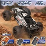 X-TMAGA 1:14 Scale All Terrain RC Cars for Adults & Boys (14323), Max Fast 40+ KPH, 4WD Off-Road RC Truck for Snow & Sand & Mud, 4X4 Waterproof Remote Control Car with 2 Rechargeable Batteries