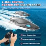OSWIN Remote Control Boats - Fast Speed RC Boat 40+ KPH with LED Light for Pools, Summer Toys for Adults and Ideal Gifts, RC Speed Boat 2.4Ghz Race Boats, rc Jet Boat Outdoor Water Toys Birthday Gifts