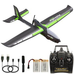ANTSIR RC Plane 4 Channel Ranger 600 Remote Control Airplane Toys, 2.4GHz Easy to Fly RTF RC Glider Aeroplane with 6 Axis Gyro 2 Batteries for Adults Kids Beginners Boys