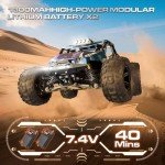 Womaqu RC Cars for Adults & Boys, 1:14 Desert 4WD Off-Road RC Truck High Speed 40 km/h, 4x4 Remote Control Car with 2 Rechargeable 1300mAh Batteries and 2 Sets of Tires