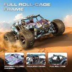Womaqu RC Cars for Adults & Boys, 1:14 Desert 4WD Off-Road RC Truck High Speed 40 km/h, 4x4 Remote Control Car with 2 Rechargeable 1300mAh Batteries and 2 Sets of Tires