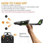 ANTSIR RC Plane 4 Channel Ranger 600 Remote Control Airplane Toys, 2.4GHz Easy to Fly RTF RC Glider Aeroplane with 6 Axis Gyro 2 Batteries for Adults Kids Beginners Boys