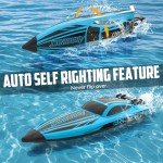 VOLANTEXRC Brushless RC Boats for Adults, 30+MPH Fast Remote Control Boat with 2 Rechargeable Batteries for Lakes, 30+ Mins Full Proportional Boat High Speed RC Boat for Adults (79705)