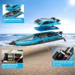 VOLANTEXRC Brushless RC Boats for Adults, 30+MPH Fast Remote Control Boat with 2 Rechargeable Batteries for Lakes, 30+ Mins Full Proportional Boat High Speed RC Boat for Adults (79705)