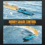 VOLANTEXRC Brushless RC Boats for Adults, 30+MPH Fast Remote Control Boat with 2 Rechargeable Batteries for Lakes, 30+ Mins Full Proportional Boat High Speed RC Boat for Adults (79705)