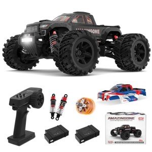 AMAZINGONE 1:20 Scale Brushless Fast RC Cars for Adults, Max 45KPH High Speed Electric Monster Racing Car,Hobby RC Trucks 4X4 Offroad Waterproof,All Terrain RTR Remote Control Car 2 Lipo Bettery 20208