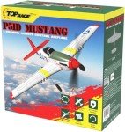 Top Race Remote Control Airplane, RC Plane 4 Channel Ready to Fly RC Planes for Adults, Advanced RC Foam Plane, Remote Control War Cessna P51 Mustang Upgraded with Propeller Saver (14 * 15 inch)