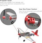 Top Race Remote Control Airplane, RC Plane 4 Channel Ready to Fly RC Planes for Adults, Advanced RC Foam Plane, Remote Control War Cessna P51 Mustang Upgraded with Propeller Saver (14 * 15 inch)