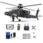 Aetheria RC Helicopter F11-S AH64 Airplane, 2.4G 6CH Remote Control Aircraft with Dual-Axis Co-Drive Flybarless 6G/3D Stunt YU Xiang Helicopter for Adults - 1:32 Scale (RTF GPS Smart Version)