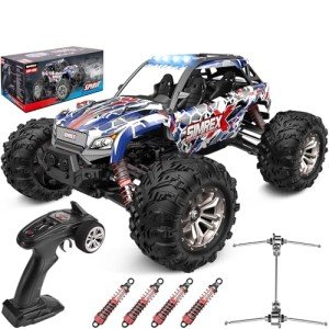 SIMREX 1/16 Scale Hobby RC Car, 36 KPH High-Speed 4WD RC Truck, 2.4 GHz Remote Control Car, All-Terrain Electric Vehicle, 4X4 Remote Contral Moster Truck for Kids and Adults