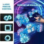 BEMITON Boys Aged 6-12 Birthday Gift Ideas- Gesture Sensing RC Stunt Car Toy for Kids, Hand-Controlled 2.4Ghz Remote Control Twist Cars, 4WD All-Terrain Off-Road Vehicle