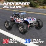 SIMREX 1/16 Scale Hobby RC Car, 36 KPH High-Speed 4WD RC Truck, 2.4 GHz Remote Control Car, All-Terrain Electric Vehicle, 4X4 Remote Contral Moster Truck for Kids and Adults