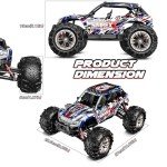 SIMREX 1/16 Scale Hobby RC Car, 36 KPH High-Speed 4WD RC Truck, 2.4 GHz Remote Control Car, All-Terrain Electric Vehicle, 4X4 Remote Contral Moster Truck for Kids and Adults