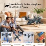 Helicopter Remote Control, LM19 Ospery Military RC Helicopter with Live Camera for Military Fans, Flying and Land Gliding Mode, One Key take Off/Landing, Remote Control Helicopter for Boys 12-15