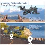 Helicopter Remote Control, LM19 Ospery Military RC Helicopter with Live Camera for Military Fans, Flying and Land Gliding Mode, One Key take Off/Landing, Remote Control Helicopter for Boys 12-15