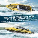 ALPHAREV RC Boat - R208 20+ MPH Fast Remote Control Boat for Pool & Lake, 2.4GHz RC Boats for Adults & Kids with Rechargeable Battery, LED Light, Self-Righting, Christmas Birthday Gifts for Boys