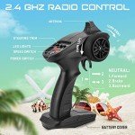 ALPHAREV RC Boat - R208 20+ MPH Fast Remote Control Boat for Pool & Lake, 2.4GHz RC Boats for Adults & Kids with Rechargeable Battery, LED Light, Self-Righting, Christmas Birthday Gifts for Boys