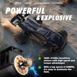 Hosim Mini 1:8 Rc Truck for Adults, Vortan Brushless Rc Truck Gas Powered Rc Cars for Adults Fast Rc Car 50MPH, All Terrain Remote Control Car for Adults Hobby Rc Car Monster Truck 4WD with 3S Battery