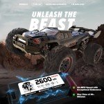 Hosim Mini 1:8 Rc Truck for Adults, Vortan Brushless Rc Truck Gas Powered Rc Cars for Adults Fast Rc Car 50MPH, All Terrain Remote Control Car for Adults Hobby Rc Car Monster Truck 4WD with 3S Battery