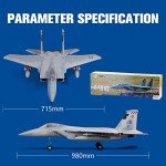 Fms Rc Jets Rc Planes for Adults 64mm F-15 Eagle V2 Ducted Fan EDF Sport Jet 4 Channel Rc Fighter Jet Remote Control Airplane PNP (No Radio, Battery,Charger)