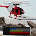 Dodoore Remote Control Helicopter, C189 MD500 RC Helicopter Model, 1/28 Scale 4CH Single-Rotor Helicopter with 6-Axis Gyro and Brushless Motor, 2.4GHz RC Aircraft for Adults, 2 Batteries (Red)