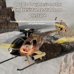 Dodoore Remote Control Helicopter, C189 MD500 RC Helicopter Model, 1/28 Scale 4CH Single-Rotor Helicopter with 6-Axis Gyro and Brushless Motor, 2.4GHz RC Aircraft for Adults, 2 Batteries (Red)