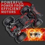 Carox Remote Control Car, 2.4GHz 25KM/H High Speed RC Car, 1:16 Off-Road Monster Truck with LED Lights and 1800mAh Rechargeable Battery – Ideal Gift for Boys 6+