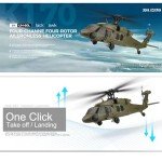Ssccgym K170 UH60LRemote Controlled Helicopter Aircraft Plane 2.4Ghz 4CH RC Helicopter Heli Aileronless 6-Axis Gyroscope Altitude Hovering 3-Batteries for Adults Beginners