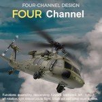 Ssccgym K170 UH60LRemote Controlled Helicopter Aircraft Plane 2.4Ghz 4CH RC Helicopter Heli Aileronless 6-Axis Gyroscope Altitude Hovering 3-Batteries for Adults Beginners
