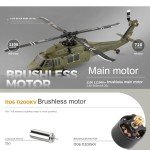 Ssccgym K170 UH60LRemote Controlled Helicopter Aircraft Plane 2.4Ghz 4CH RC Helicopter Heli Aileronless 6-Axis Gyroscope Altitude Hovering 3-Batteries for Adults Beginners