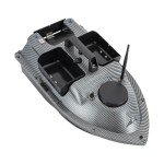 RC Bait Boat, 600m/1968ft High Speed Remote Surf Fishing Bait Boat 4.4LBS Loading Positioning Bait Boat with GPS and 2 x 5200Mah Battery for Ocean Lake Fishing, Auto Navigation, Cruise Control (Gray)