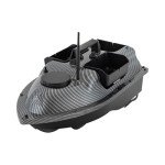 RC Bait Boat, 600m/1968ft High Speed Remote Surf Fishing Bait Boat 4.4LBS Loading Positioning Bait Boat with GPS and 2 x 5200Mah Battery for Ocean Lake Fishing, Auto Navigation, Cruise Control (Gray)