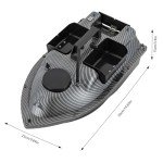 RC Bait Boat, 600m/1968ft High Speed Remote Surf Fishing Bait Boat 4.4LBS Loading Positioning Bait Boat with GPS and 2 x 5200Mah Battery for Ocean Lake Fishing, Auto Navigation, Cruise Control (Gray)