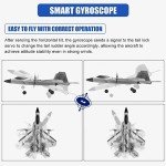 Leopmase RC Plane 4 Channel Remote Control Airplane - F-22 RC Airplane for Beginners Adult with Xpilot Stabilization System & Aerobatic, Two Batteries, RC Airplane Best Gift for Kids